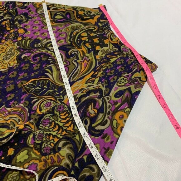 Fleischman California Vintage 80s Velour Skirt Ladies SMALL Paisley Retro Indie - Picture 7 of 8